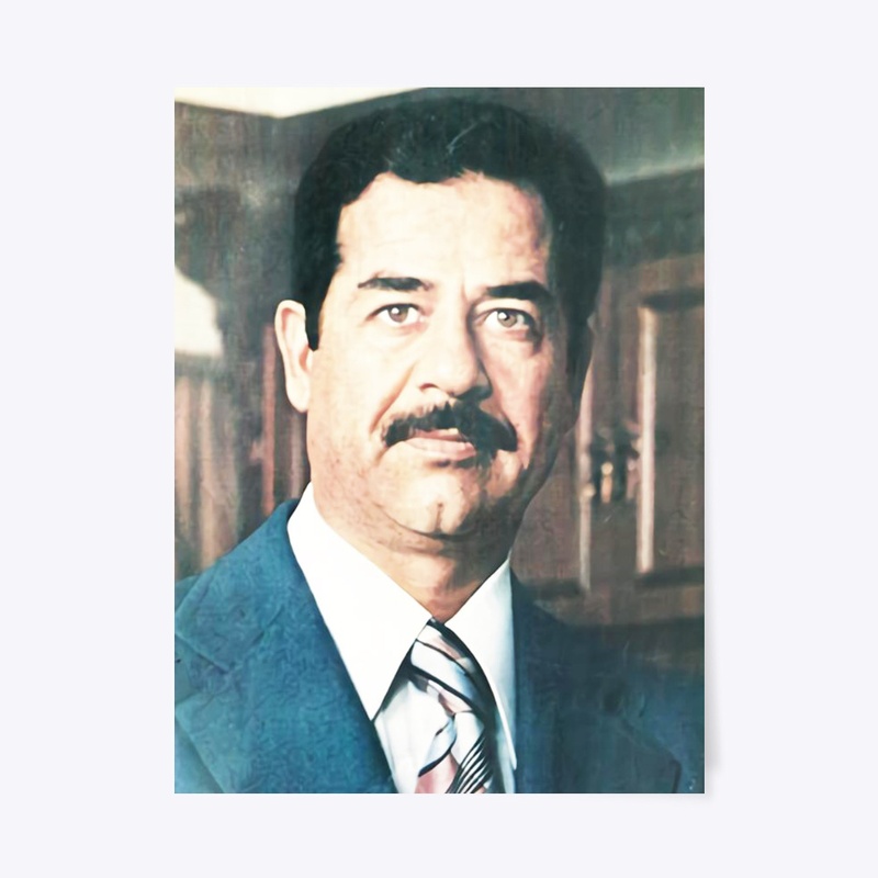Saddam Hussein picture in a Poster