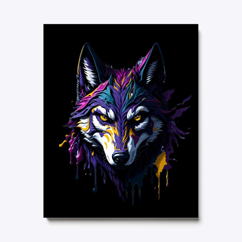 Dark Colour-ful Wolf design