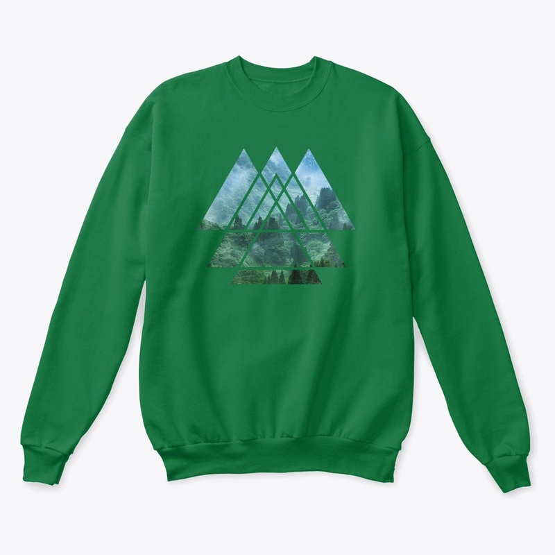 Sacred Geometry Triangles - Misty Forest