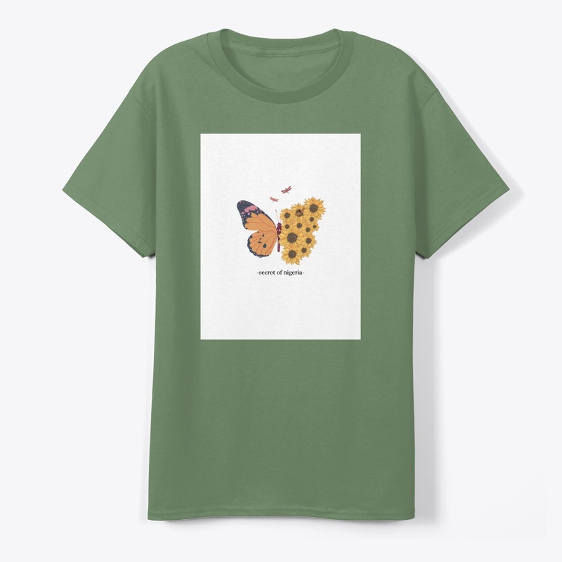 Butterfly Bloom tee Round neck T shirt 
