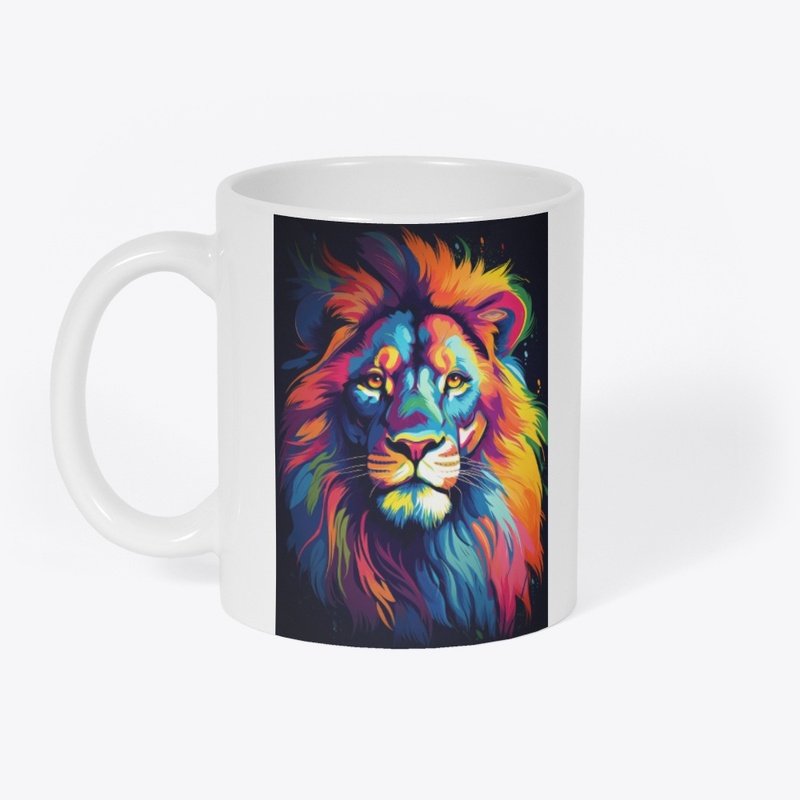 psycodelic lions face