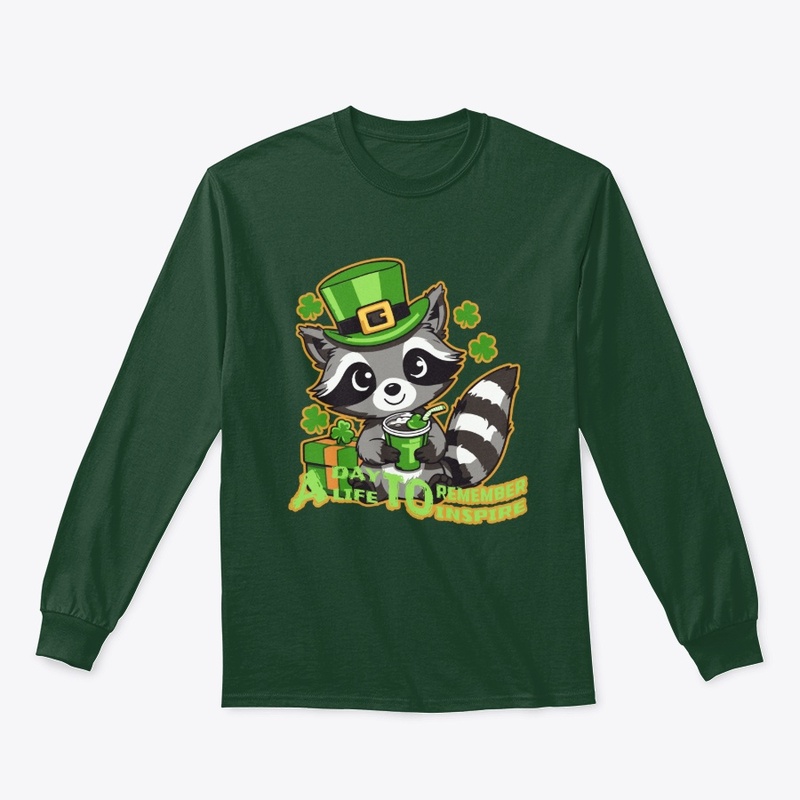 lucky raccoon - st patrick's day