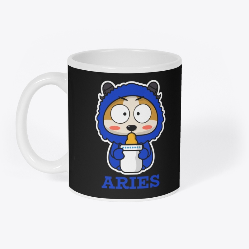 Aries Pup Mug - Blue Flame