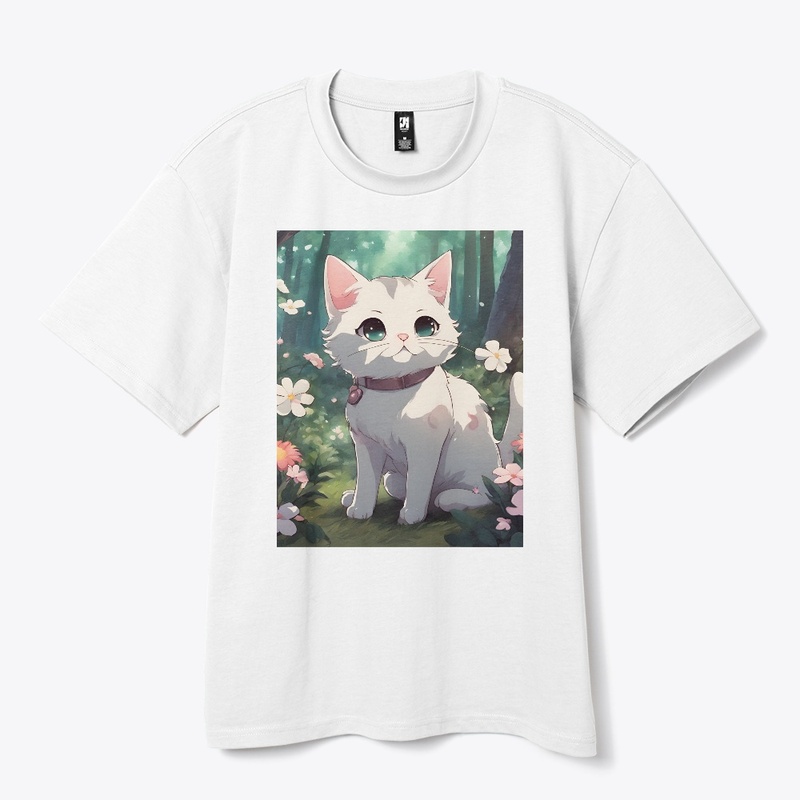 T-shirt design for forest cat