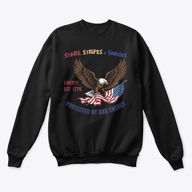 Funny Patriotic Eagle Snacking Dad Tee