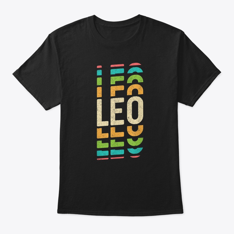 Retro Leo Lover Tshirt Cool Zodiac Astr