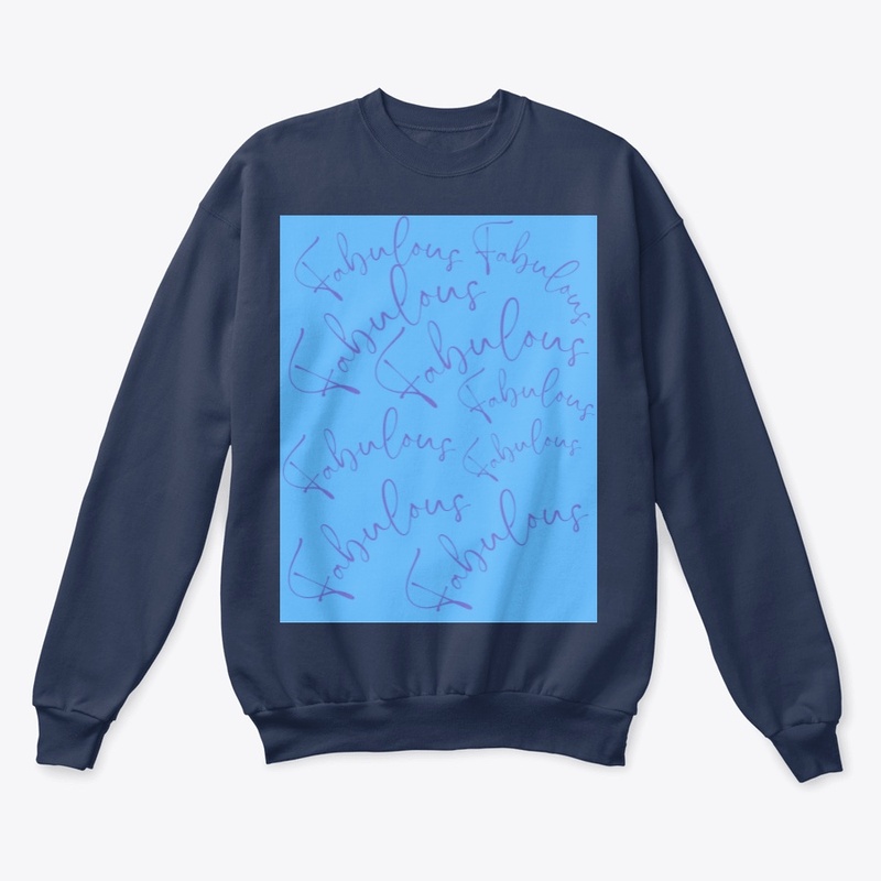 BLUE CURSIVE FABULOUS