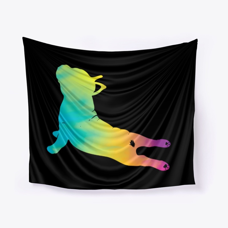 LOVELY FRENCH BULLDOG DOING YOGA