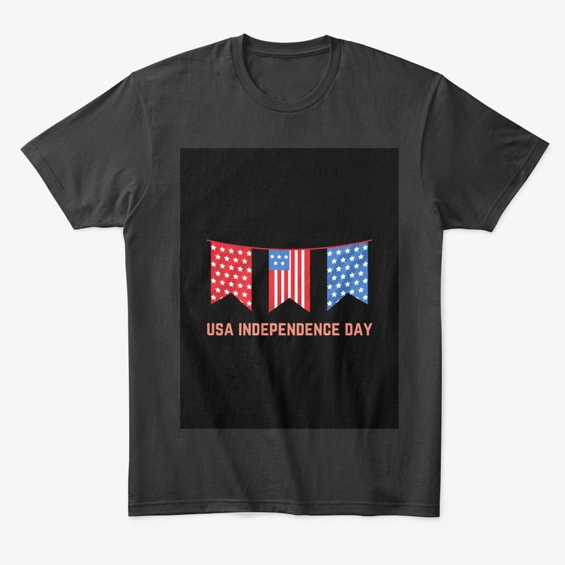 "usa independence day" Black t-shirt 