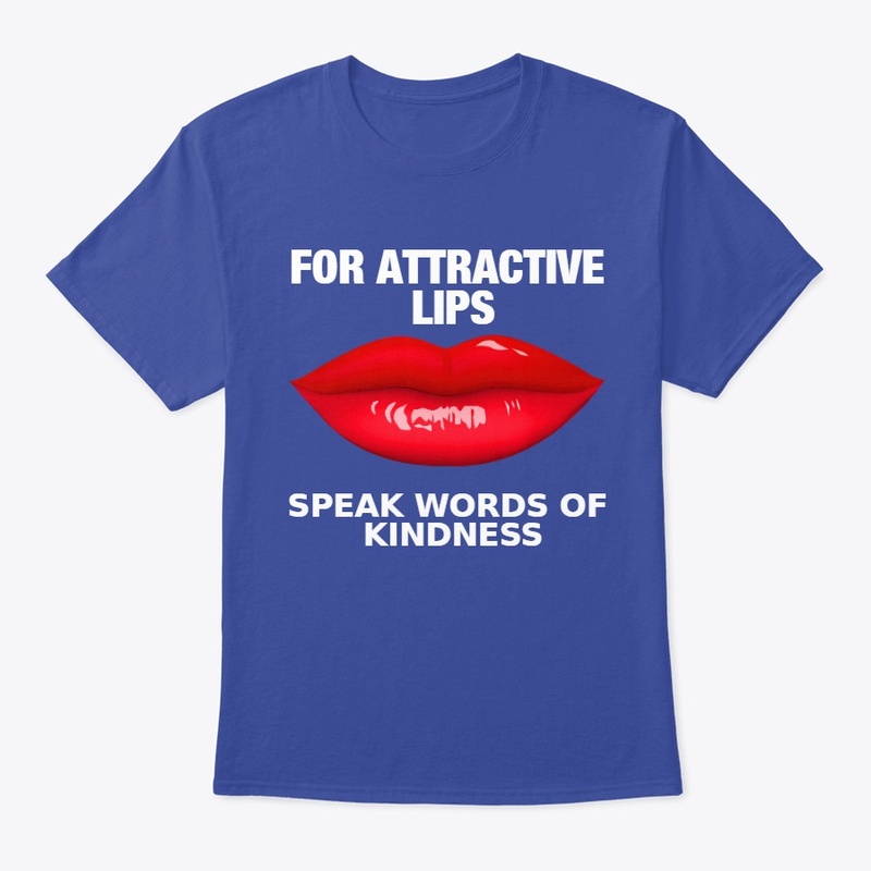 Lips beauty with words of kindness