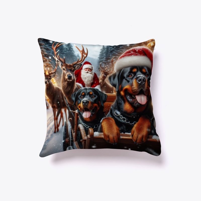 Rottweilers Santa Cart