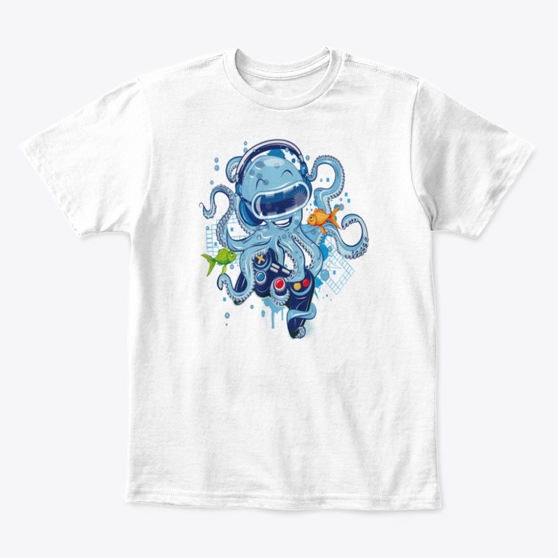 Funny Video Games T-Shirt Octopus