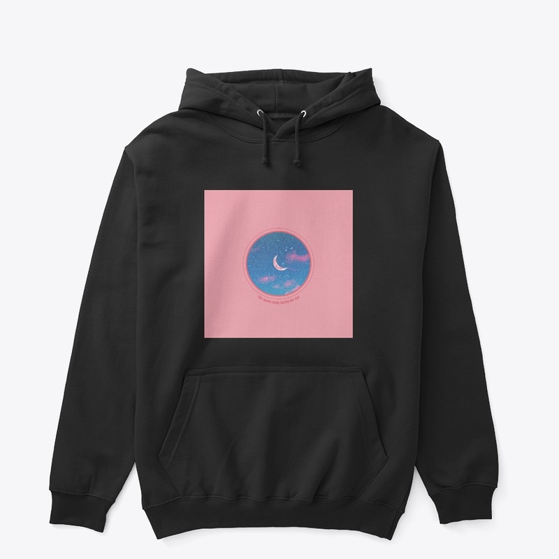 Hoodie_the moon rising during the day