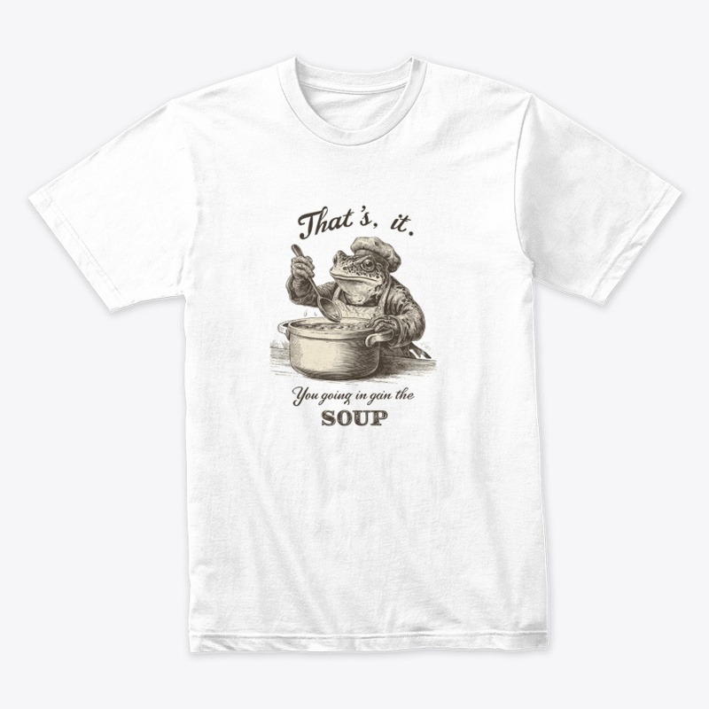 Sarcastic Frog Chef Going in the Soup