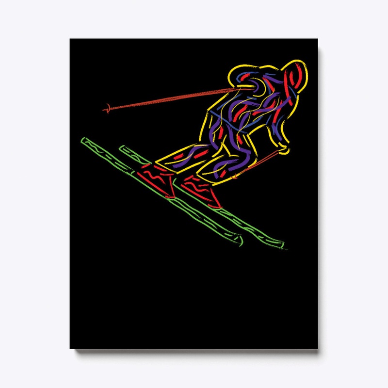 Ski skier skiing design gift