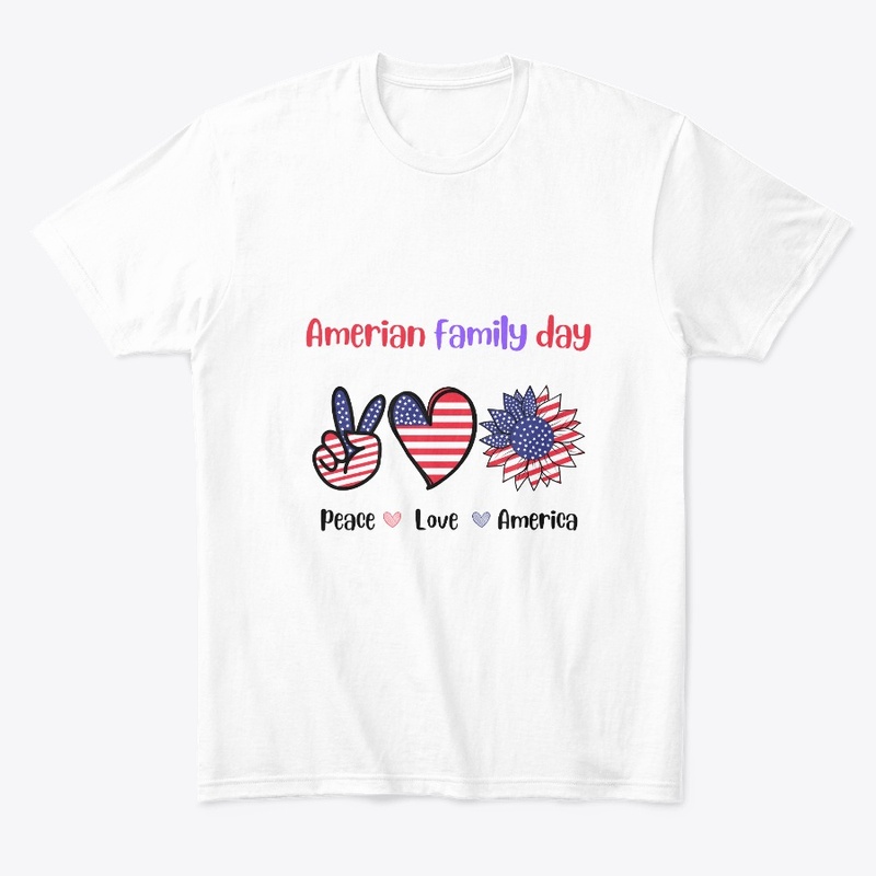 American Family Day Peace love america