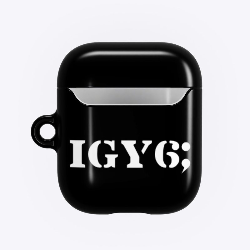 BLACK AIRPOD CASE - NO ONE FIGHTS ALONE