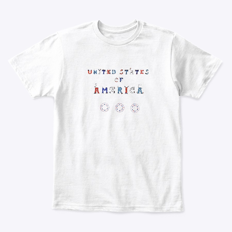 United States of America Word Art