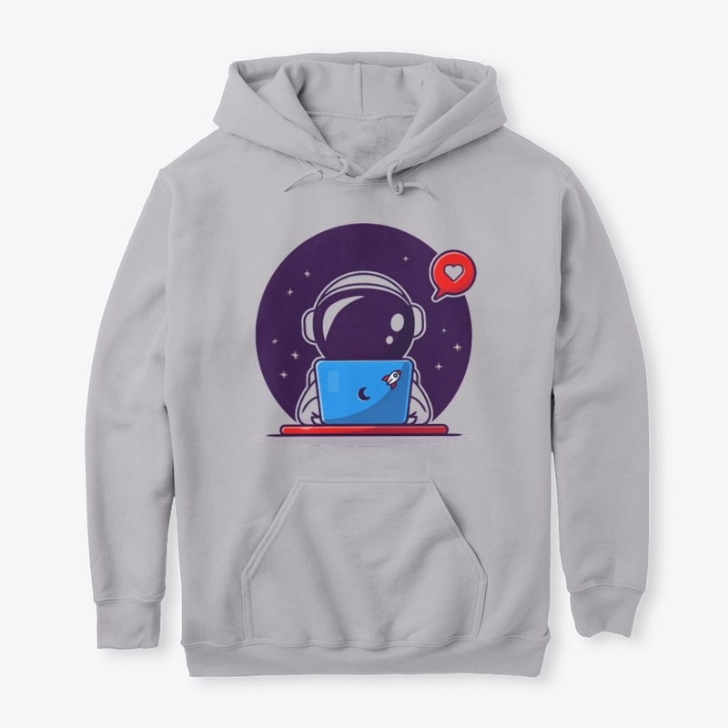 Astronaut Operating Laptop