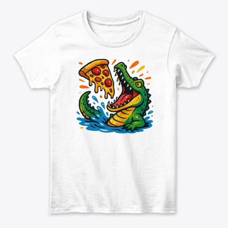 Alligator and pizza 