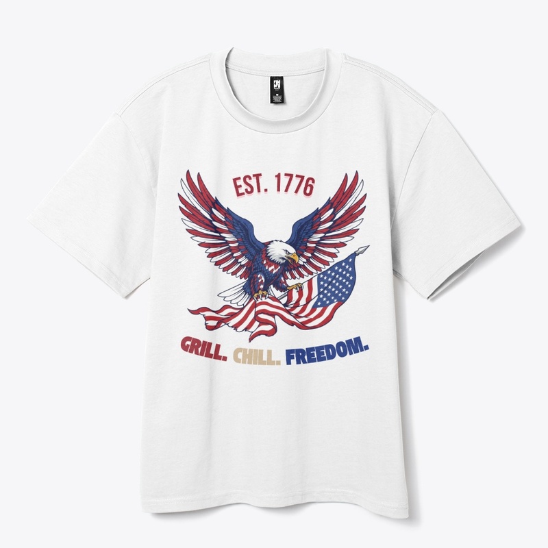 Funny Grilling Patriotic Eagle Tee