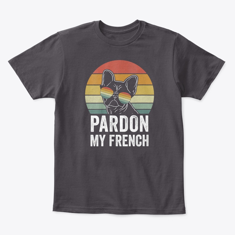 Womens Retro Pardon My French Shirt Dog