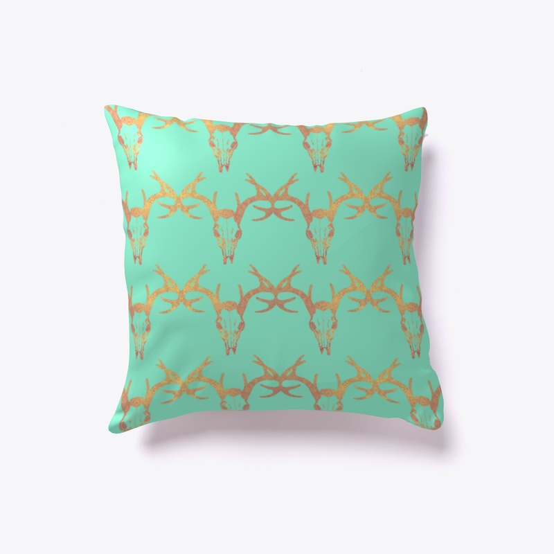 Wild Motif Skull Pillow