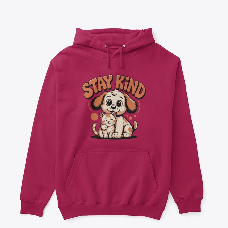 Stay Kind Cute Dog Cat Kindness Tee