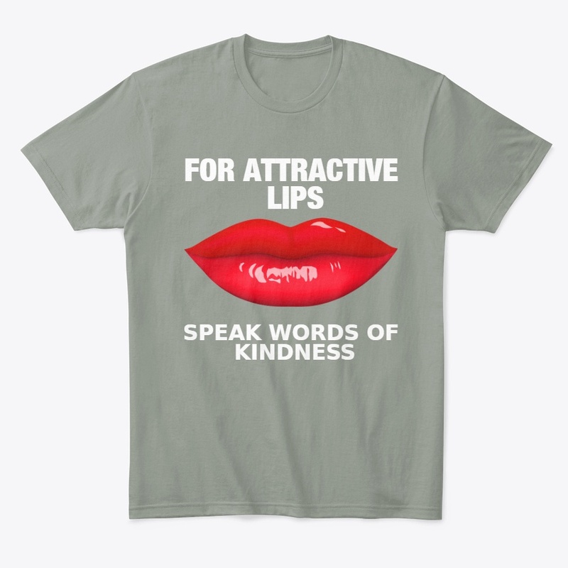 Lips beauty with words of kindness