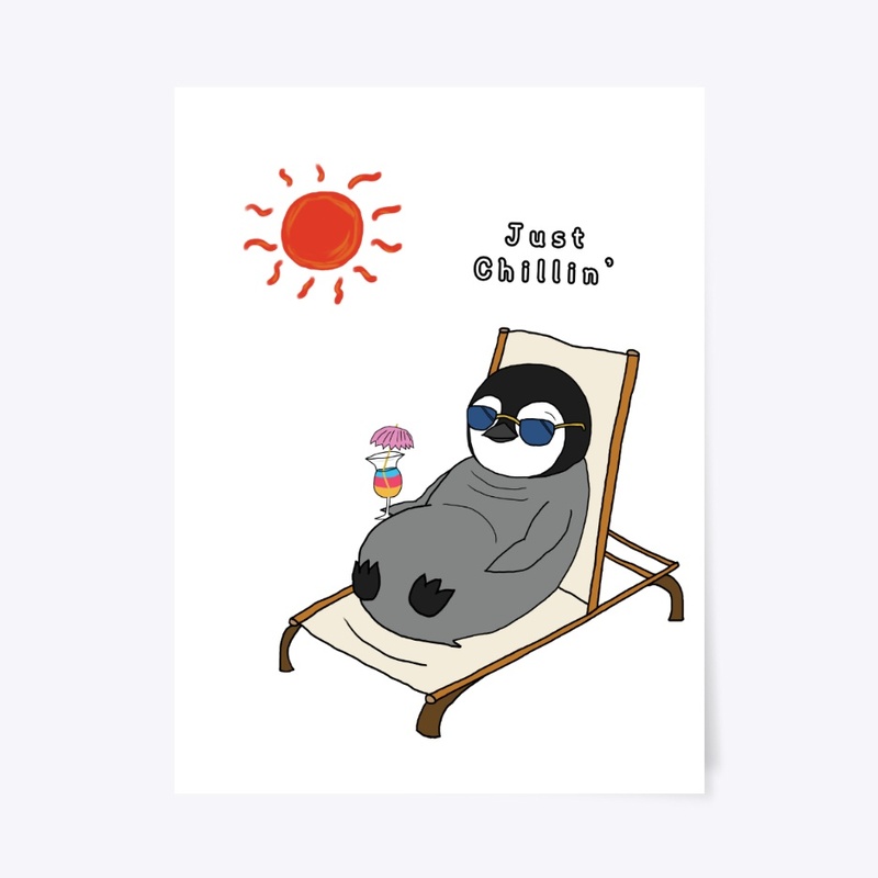 Chilling - Cute Baby Penguin Design