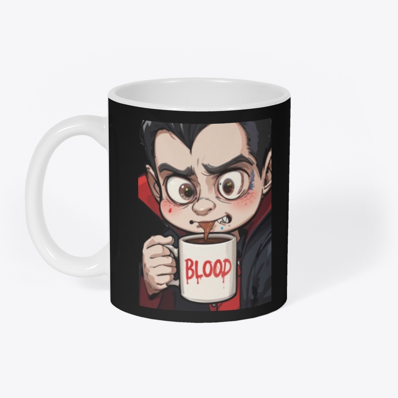Vampire Coffee Halloween Tee