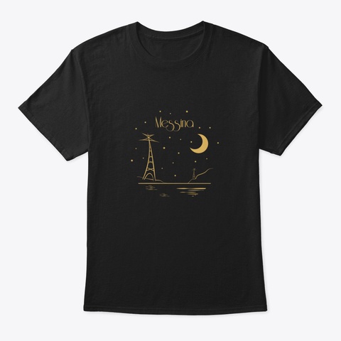 Stretto Di Messina Black T-Shirt Front