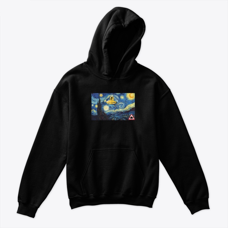 Starry night with alien