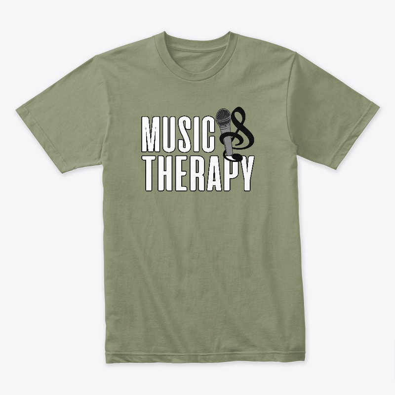 MUSIC IS THERAPY - White Letters