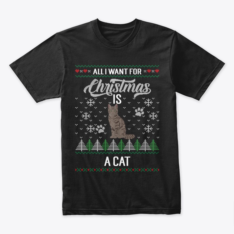A Cat for Christmas Ugly Apparel