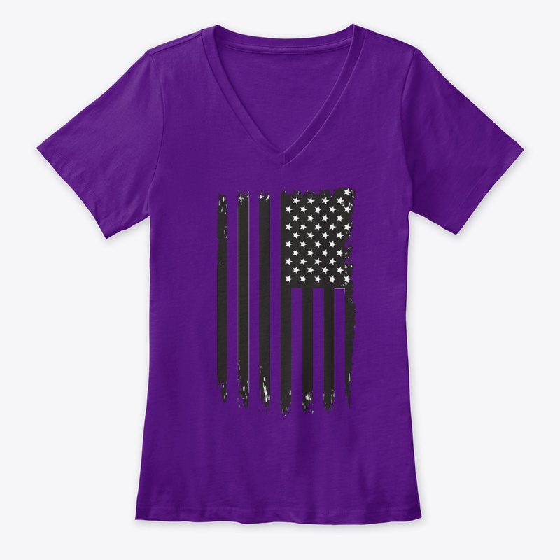 Black White American Flag Shirts For Men
