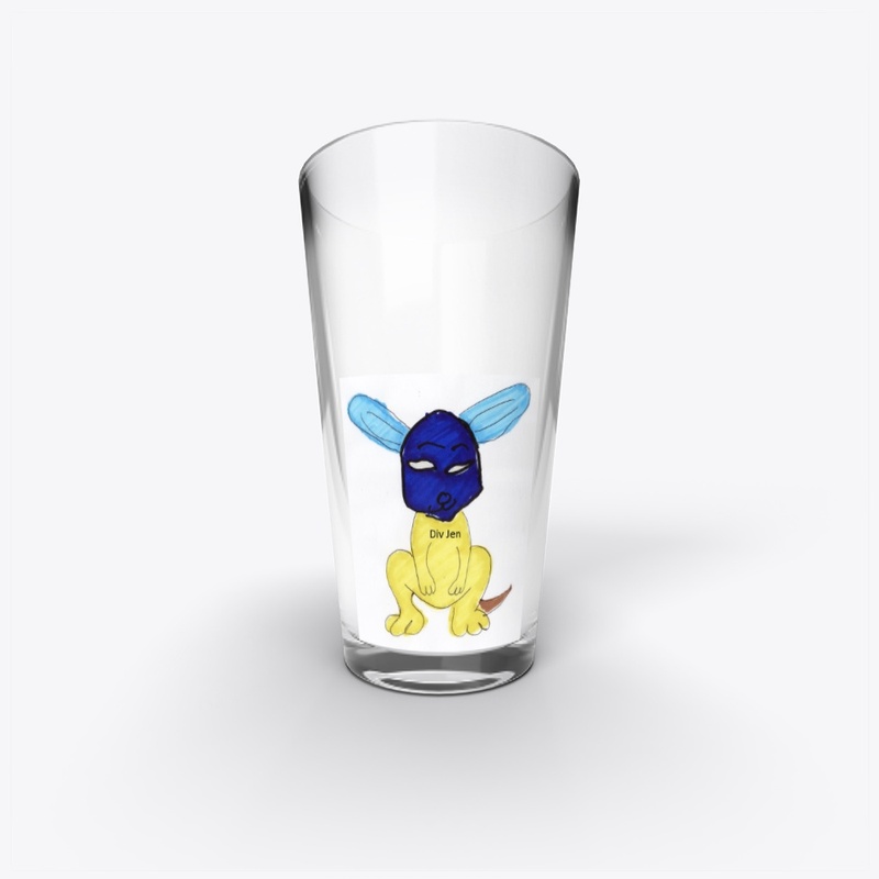 Div Jen Pint Glass