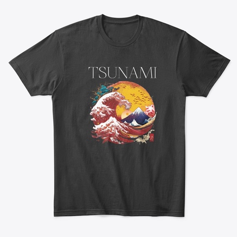 Tsunami Black T-Shirt Front