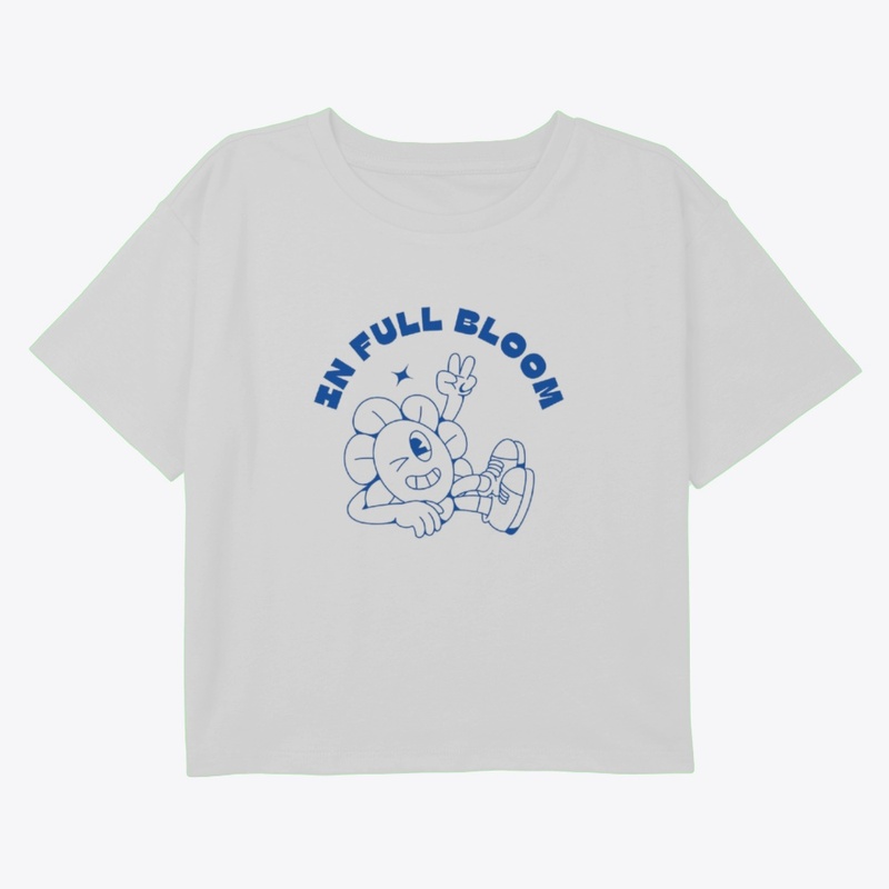In Full Bloom – Blue Aesthetic Sticker