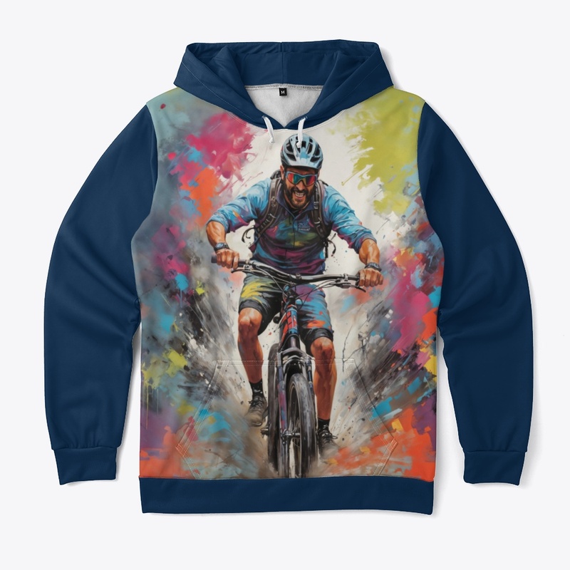 Mountain Biking Action Original Artwork