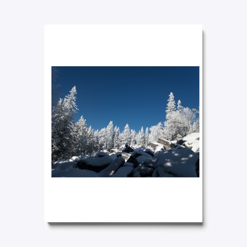 Beach towel Beautiful winter landscape.
