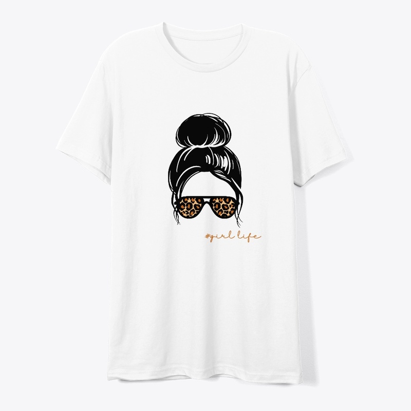 A glasses girl looks