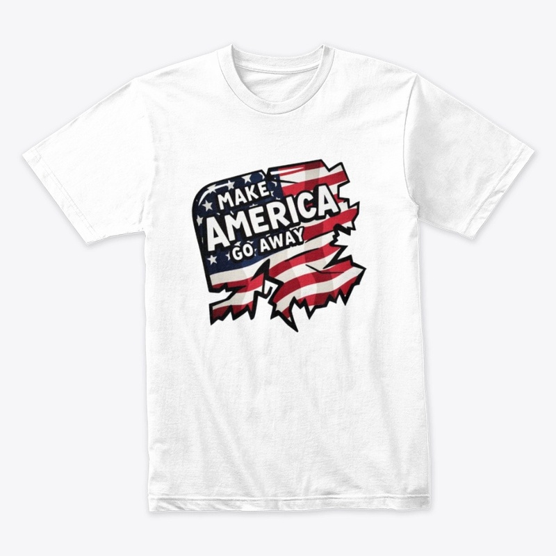 MAGA “Make American Go Away Torn Flag“ 
