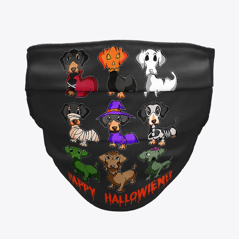 Happy Hallowiener Dachshund Mask 