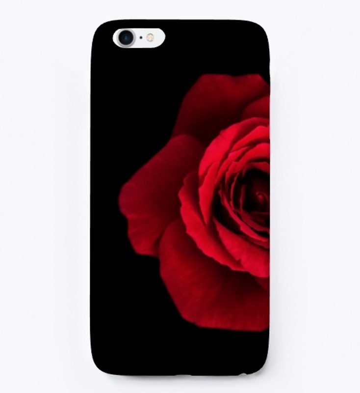 Red Rose on a black background