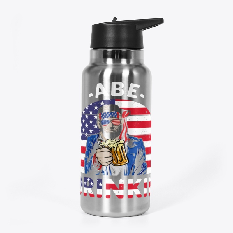 Abe drinking