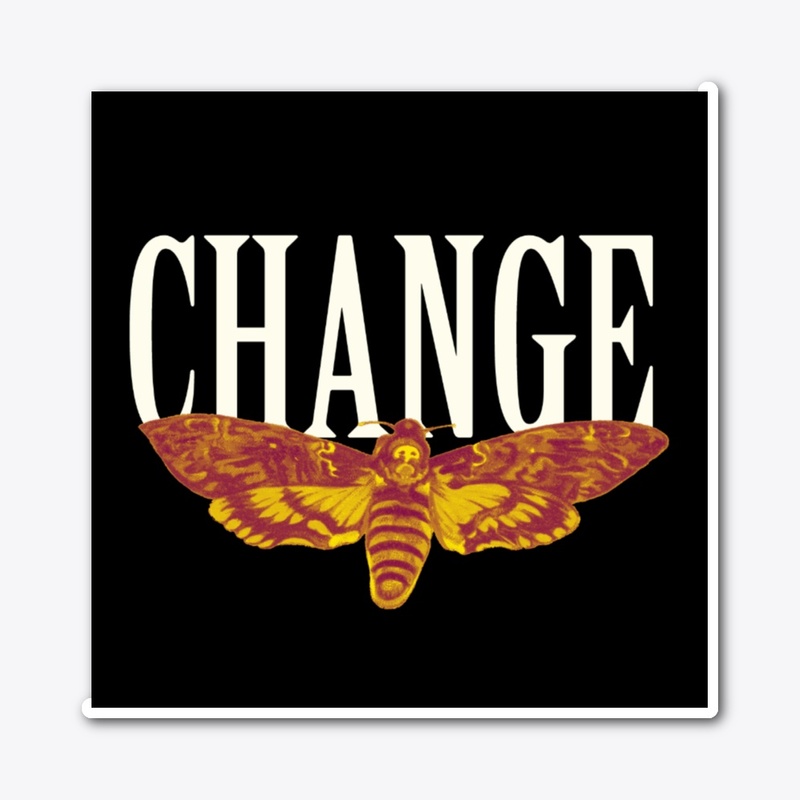 "Change" Die-cut sticker