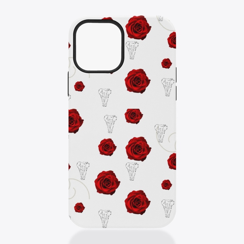 Red Roses and Elephants Design 