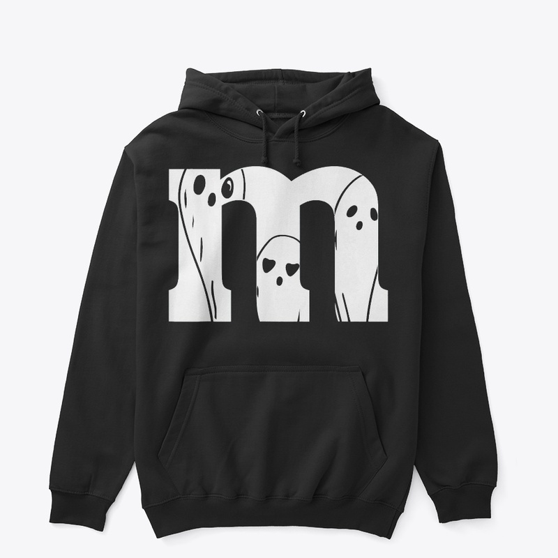 Halloween ghosts letter m