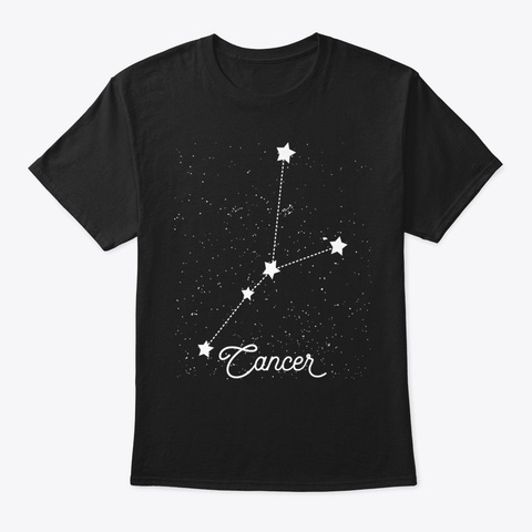 Cancer Horoscope Astrology Cancer Zodiac Black T-Shirt Front